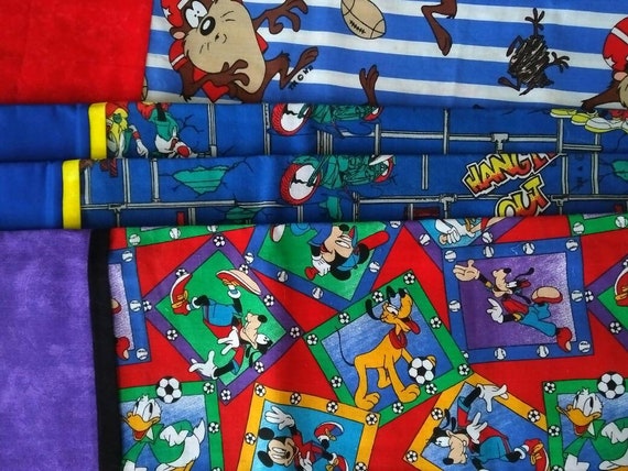 Pillow Case Mickey Mouse Bugs Bunny Tasmanian Devil Etsy