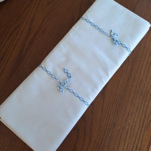 Set of 2 Vintage Flat Sheets, White, Twin, Unused, Colonial