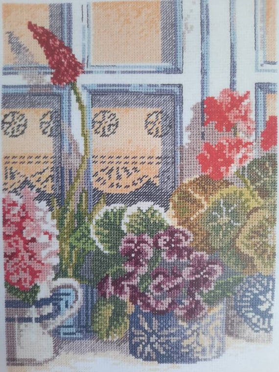 RIOLIS Cross-Stitch Kits - Flower Windowsill Counted Cross-Stitch