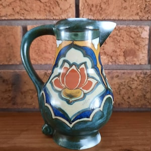 Creamer, Pitcher, Gouda, Vintage Dutch Pottery, Damaged, HOLLANDIA, plateelbakkerij,  Zuid Holland, 1926