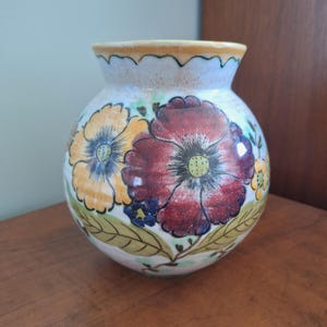 Gouda vase, Dutch Pottery, vintage, AREO, plateelbakkerij, Zuid Holland, c1945, MCM