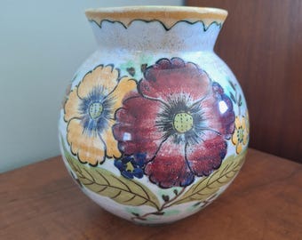 Vaso Gouda, Cerâmica Holandesa, vintage, AREO, plateelbakkerij, Zuid Holland, c1945, MCM