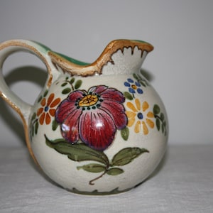 Gouda, Dutch Pottery, vintage, BERTINO, plateelbakkerij,  Royal Zuid Holland, c1950, medium jug, mcm
