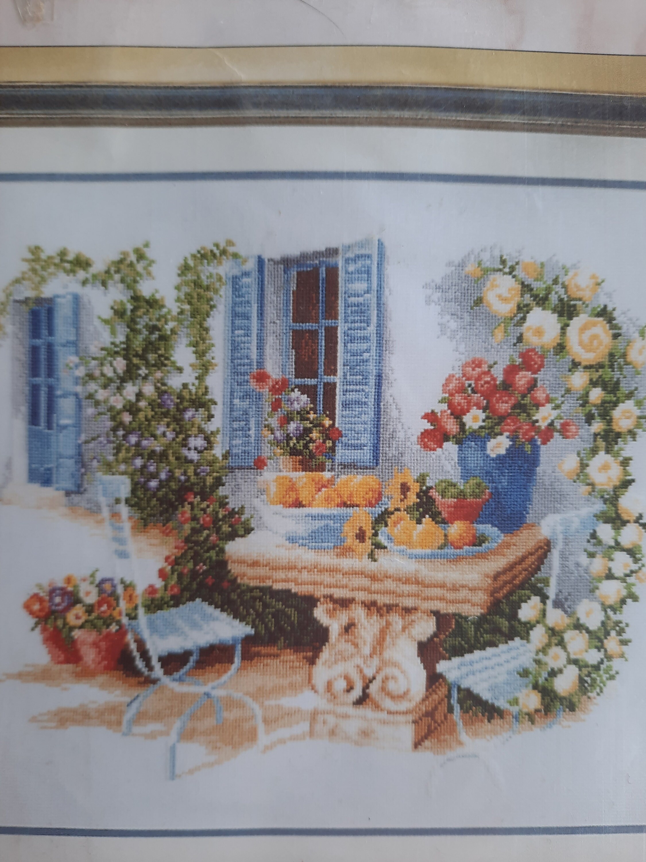 Kit De Punto De Cruz VERVACO - Diseño "Recién Casados" (21x21cm)