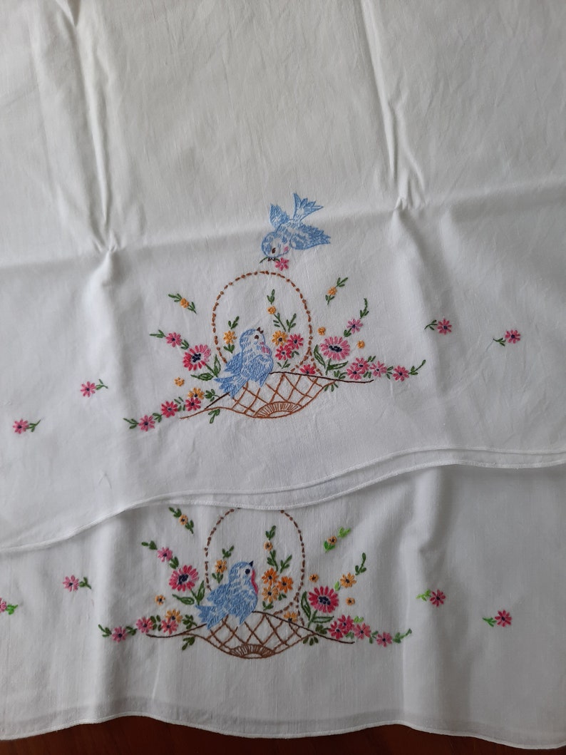 FizzPopQuilts Flower Basket Embroidered Pillowcase - Thumbnail 2