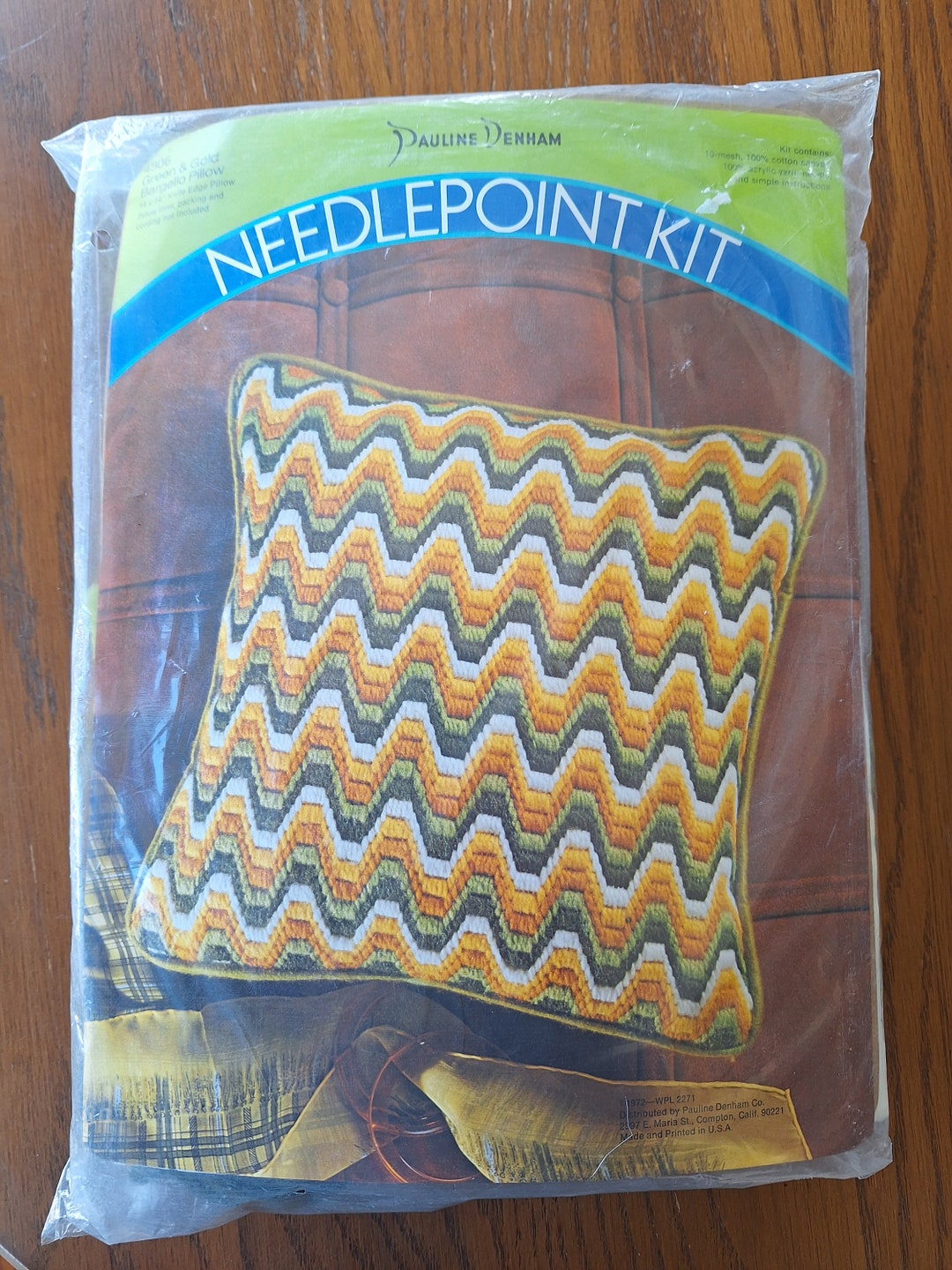 Kit Broderie Pauline Denham 'Oiseau Bleu Colombe' - Vintage 1974 - RARE - Neuf (sachet Ouvert)