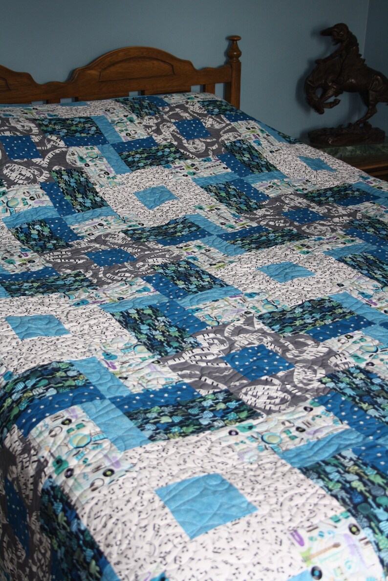 Twin Quilt Large Lap Quilt Throw quilt Love Links Lime Etsy