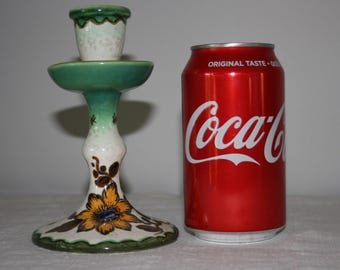 Gouda, Cerâmica Holandesa, vintage, MARJAN, plateelbakkerij, Zuid Holland, c1953, castiçal, mcm