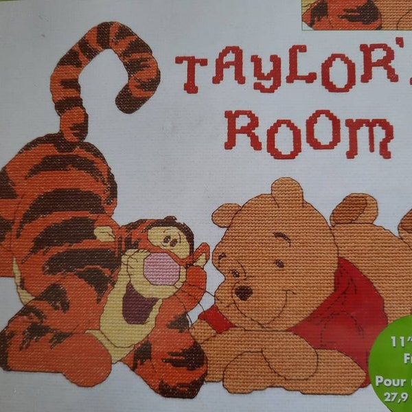 My Room, Room Sign, Winnie the Pooh Counted Cross Stitch Kit,  sealed