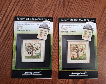 Seasons Come and Go, Pattern of the Month, Counted Cross Stitch, Pattern, Stoney Creek, Spring Flowers, Summer Fun, PM5001, PM5002