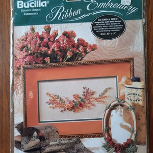 Silk Ribbon Embroidery, Bucilla 40972, Victorian Spray