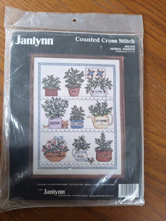 Janlynn Counted Cross Stitch Kits, Choice, Herbal Window 50-546
