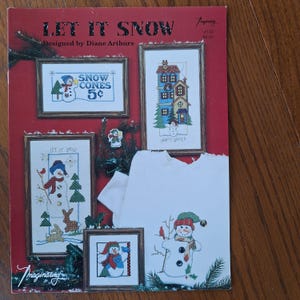 Christmas counted cross stitch patterns, choice, Gingerbread House, Astor Place, Let It Snow, Diane Arthurs, Imaginating