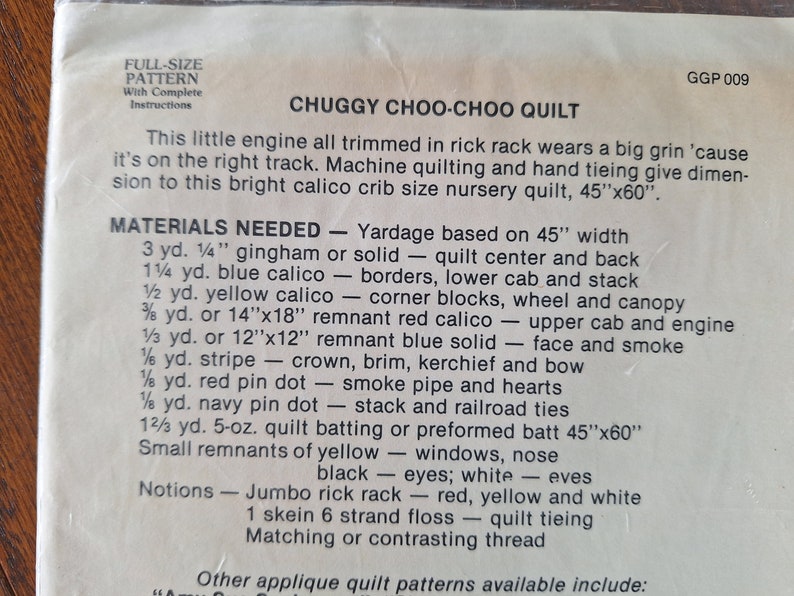 Applique Quilt Patterns, Vintage, Baby Quilt Patterns, Gingham Goose