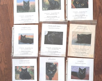 Black Cats Shiny Sun counted cross stitch patterns, Shinysun&#39;s Cross Stitching, Comfort, Attention, Contentment, Golden Eyes, Christmas