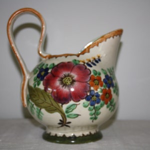 Gouda, Dutch Pottery, vintage, plateelbakkerij,  Royal Zuid Holland, AREO, c1950, large jug, Piet Werkhoven,mcm