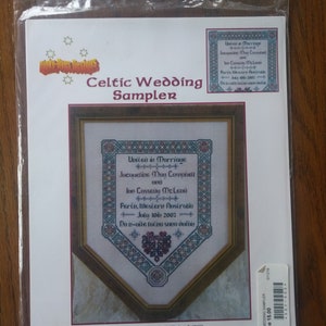 CLEARANCE Celtic Counted Cross Stitch Patterns, your choice, Vickery Collection, Wedding Sampler, Wedding Gift, Emerald Cross