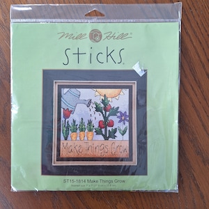 Mill Hill Sticks, kit de punto de cruz contado con cuentas, vintage, Make Things Grow