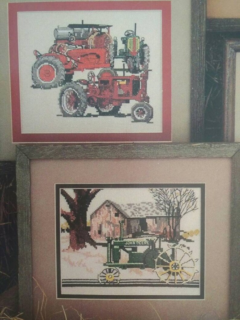 Counted Cross Stitch Pattern Barnyard Tractor John Deere Etsy