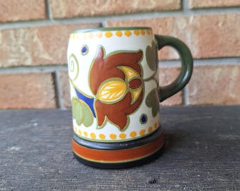 Caneca musical Gouda, cerâmica holandesa vintage,