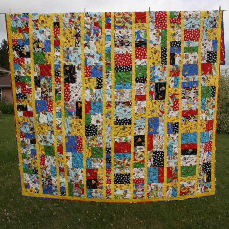 Twin quilt Berenstain Bears fabric Twenty Bears Etsy