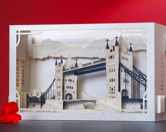 Bookmark London Big Ben Tower Bridge England Made Of Solid Etsy