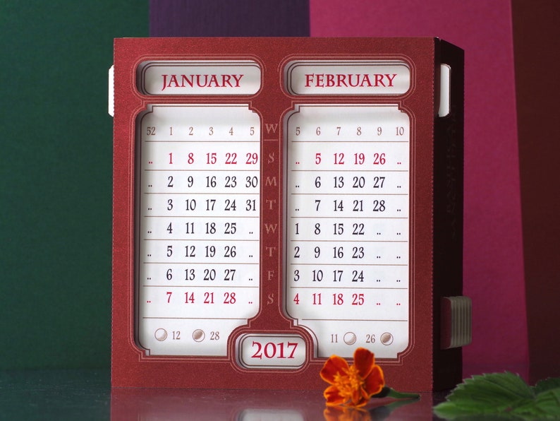 Custom Design Desk Calendar Popup Prague Office School Etsy