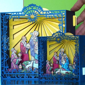 Religiöser Kalender 2024. Gott Jesus Baby Geburt. Heilige Krippe 