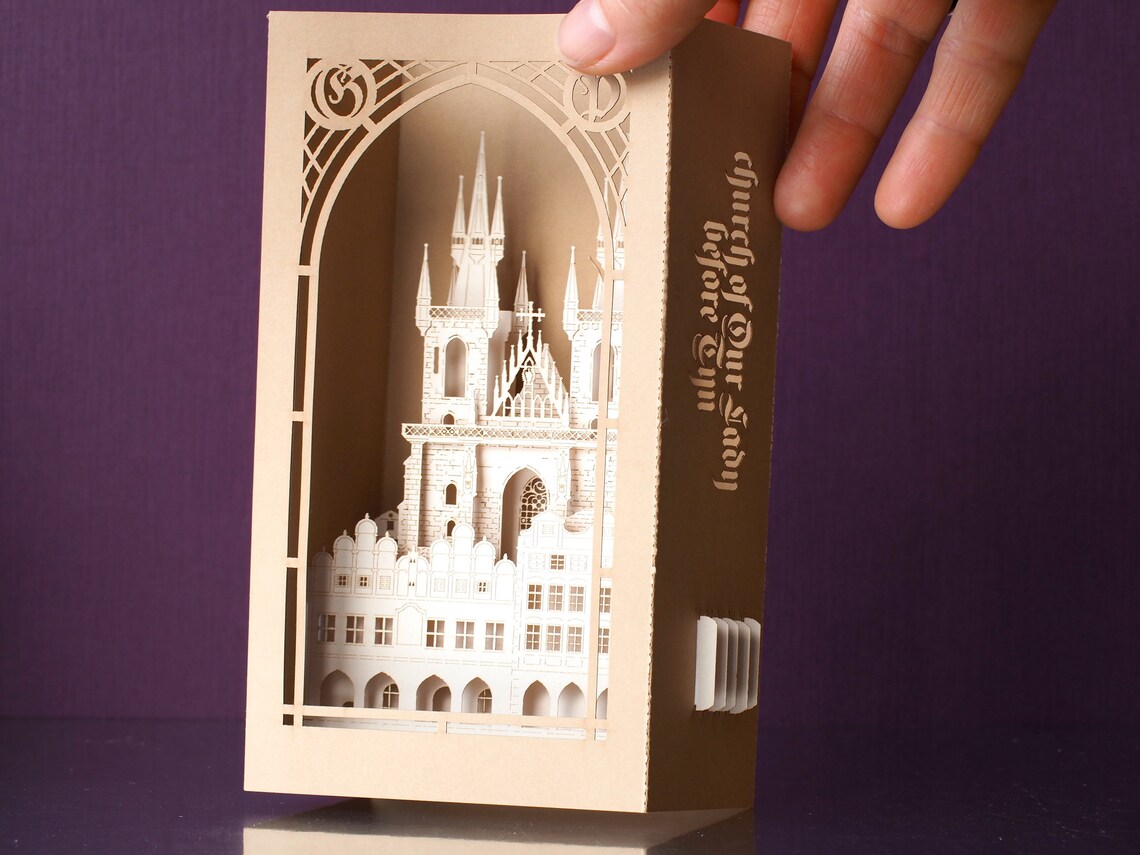 Paper Pop up Card. the Church of Mother of God Before Týn. - Etsy