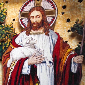 Jesus Lamb of God. Grant Us Peace. Paper Icon. Agnus Dei. Roman ...