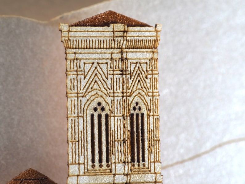 Florence Trouwuitnodigingen. Kathedraal van Sint-Maria van de Bloem. Pop-up 3D-papier gesneden kaarten, Colibrigift-uitnodigingen. Gepersonaliseerde doos RSVP afbeelding 8