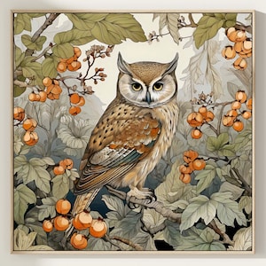 Owl in a Forest Art Print