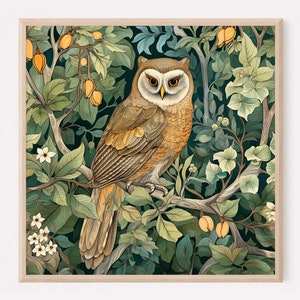 Owl Painting Wall Decor Print