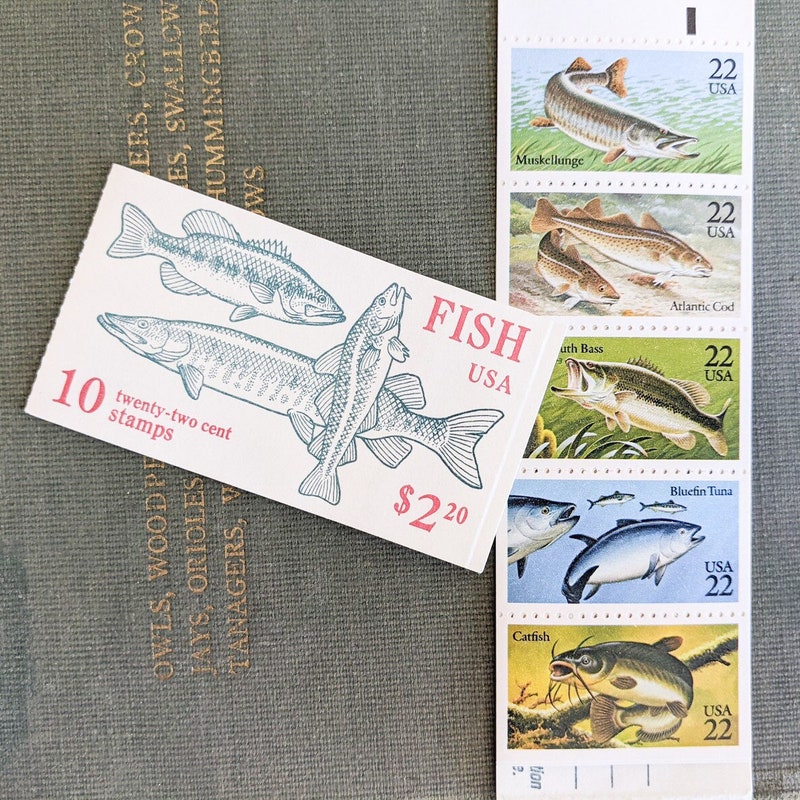 Fish Rubber Stamp Etsy