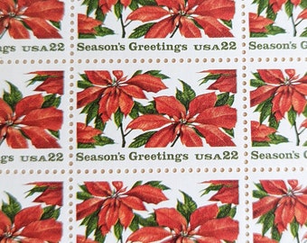 1964年クリスマス ヤドリギ ヒイラギ ポインセチア 植物 4種類 5セント