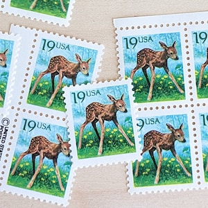 レッドフォックス切手1枚、ヴィンテージ未使用1.00 USPS郵便切手、1998