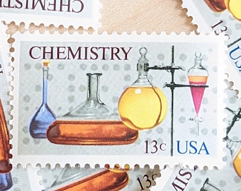 10 Chemistry Postage Stamps, 13 Cent 1976 Unused Postage Stamps