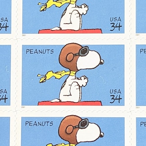 Snoopy Bogen, 20 ungenutzte US 34 Cent Briefmarken, 20 Briefmarken, 2000