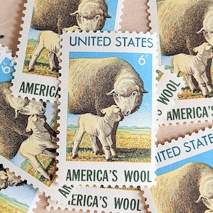 10 sellos de lana de Estados Unidos, 1971, sellos postales sin usar, sellos de 6 centavos