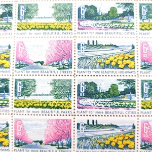 Bogen mit 50 Pflanzen für schönere Städte Briefmarken 6 Cent, 50 unbenutzte Briefmarken