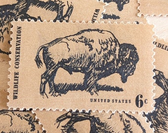 10 Wildlife Conservation Bison Briefmarken, 6 Cent 1970 unbenutzte Briefmarken