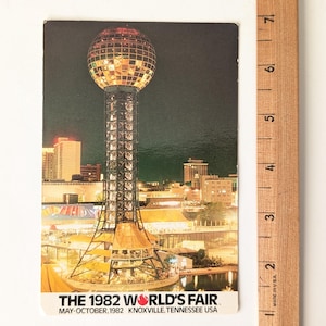 Ongebruikte Night Sunsphere The 1982 World's Fair-ansichtkaart, Knoxville, Tennessee
