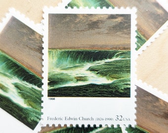 5 Niagara von Frederic Edwin Church 32 Cent Briefmarken, vier Jahrhunderte amerikanischer Kunstbriefmarken, unbenutzte US-Briefmarken, 1997