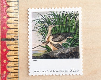 5 Long-billed Curlew von John James Audubon 32 Cent Briefmarken, Vier Centurien amerikanischer Kunst Briefmarken, unbenutzte US Briefmarken, 1997