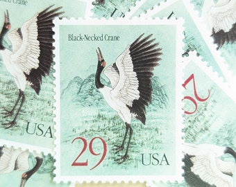 10 Schwarzhalskranich Briefmarken, 29 Cent Unused US Stamps, 1994