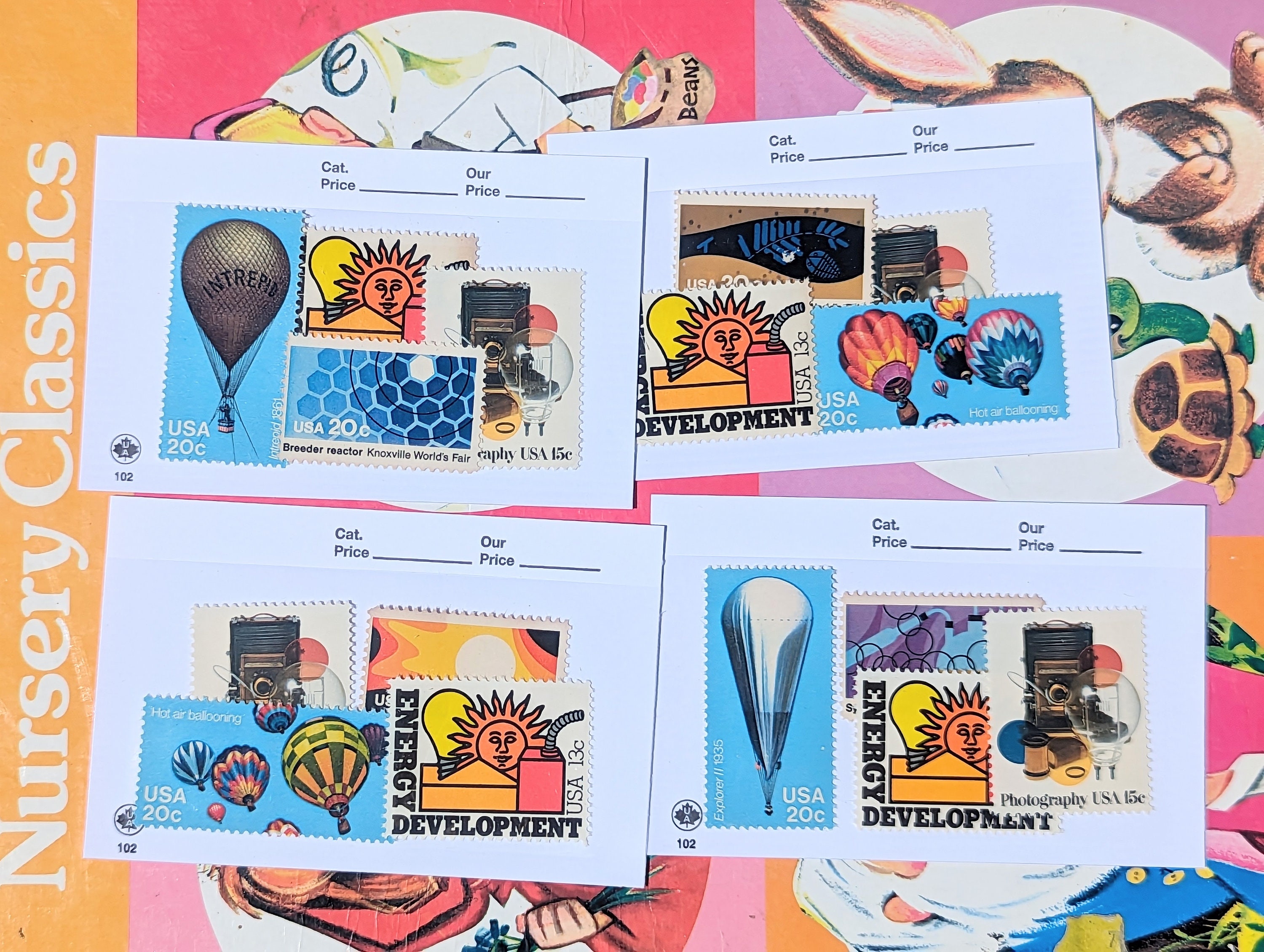 写真切手40枚セット、ヴィンテージ未使用USPS 15セント切手、1978年