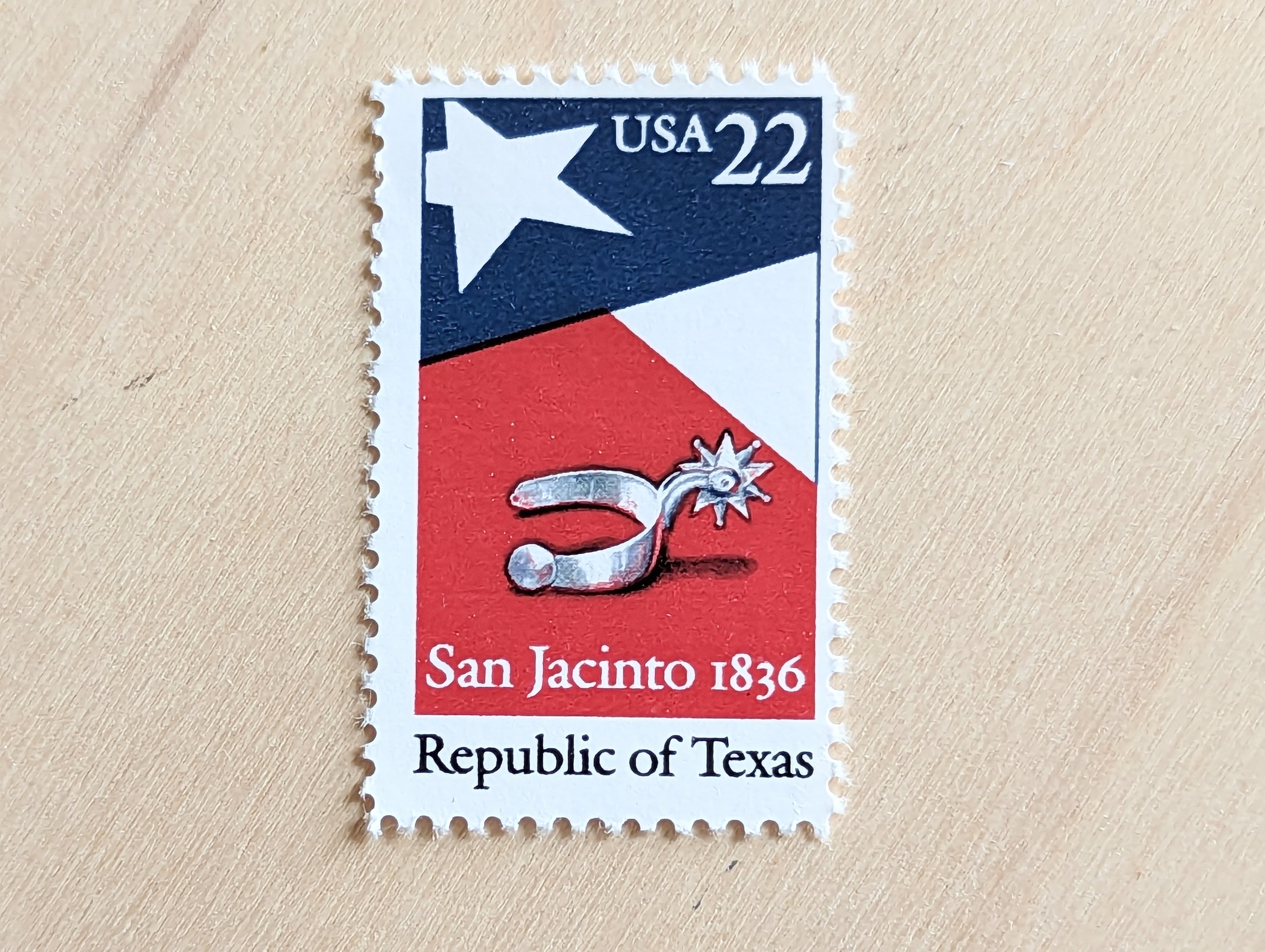 切手80 テキサス共和国切手10枚セット、ヴィンテージ未使用USPS 22セント切手