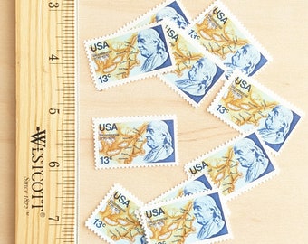 10枚の200周年記念切手（1776-1976年）、ヴィンテージ未使用USPS 13