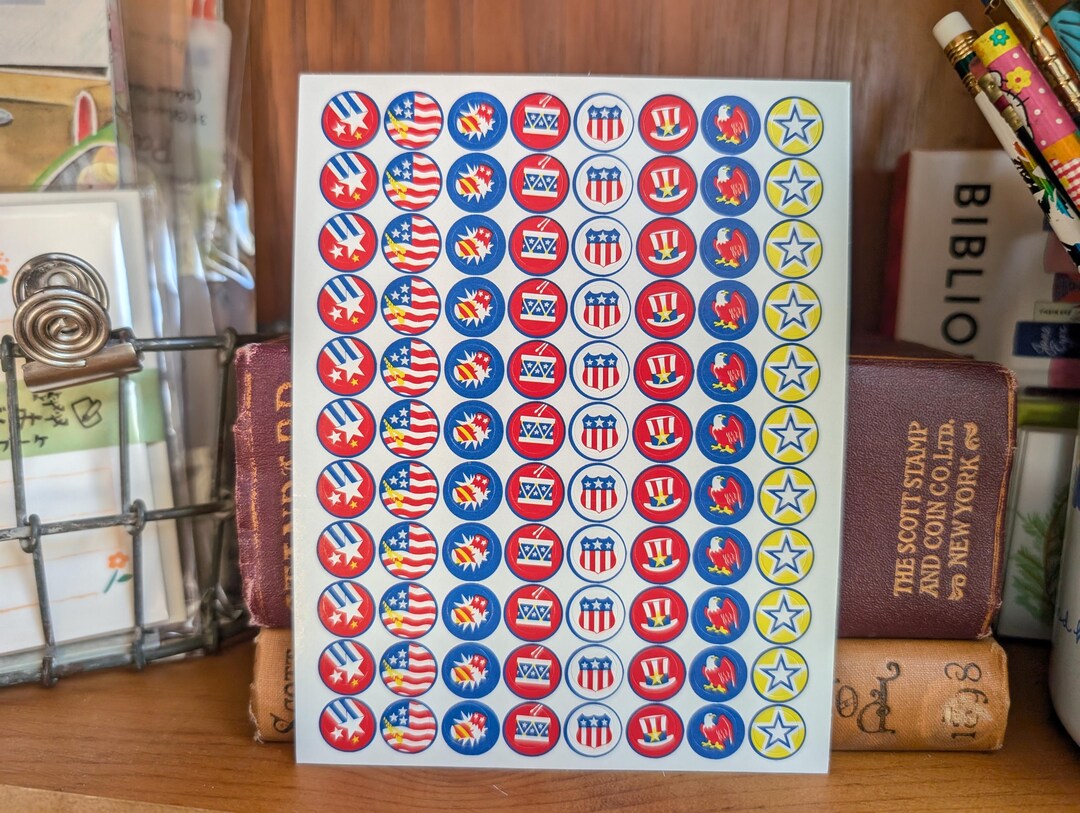 Fourth of July Sticker Sheet, 4.5x6 Inch Sticker Sheet, 88 Stickers - Etsy