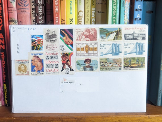 10枚のアゲハチョウ切手、ヴィンテージ未使用USPS 13セント切手、1977